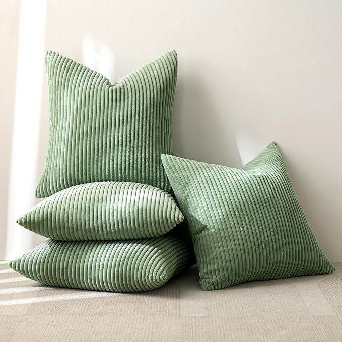 MIULEE Boho Farmhouse Throw Pillow Covers 18x18 Inch Set of 4 Mordern Nordic