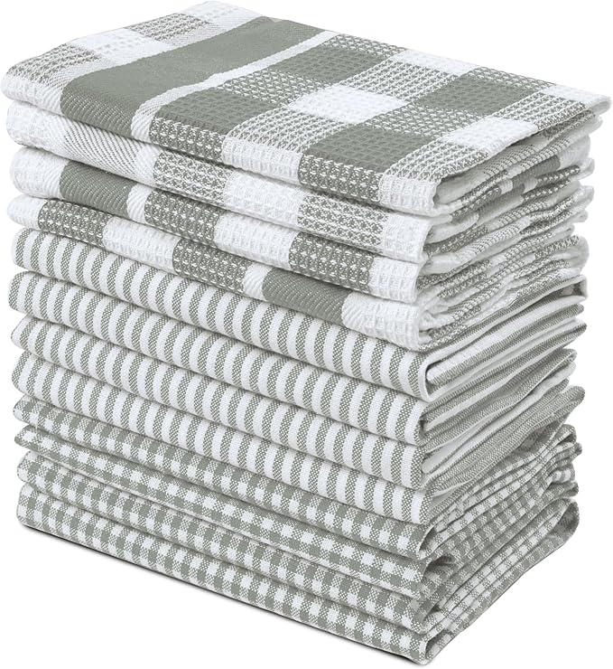LANE LINEN 100% Cotton Kitchen Dish Cloths, Ultra Soft Absorbent Quick Drying