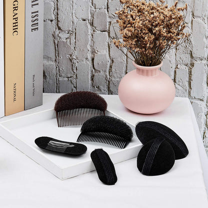 WILLBOND Hair Styling Accessories Bump It up Volume Hair Base Set of 8 Sponge Insert, Include Bun Maker and Styling Braid Tool for Women DIY Hairstyle