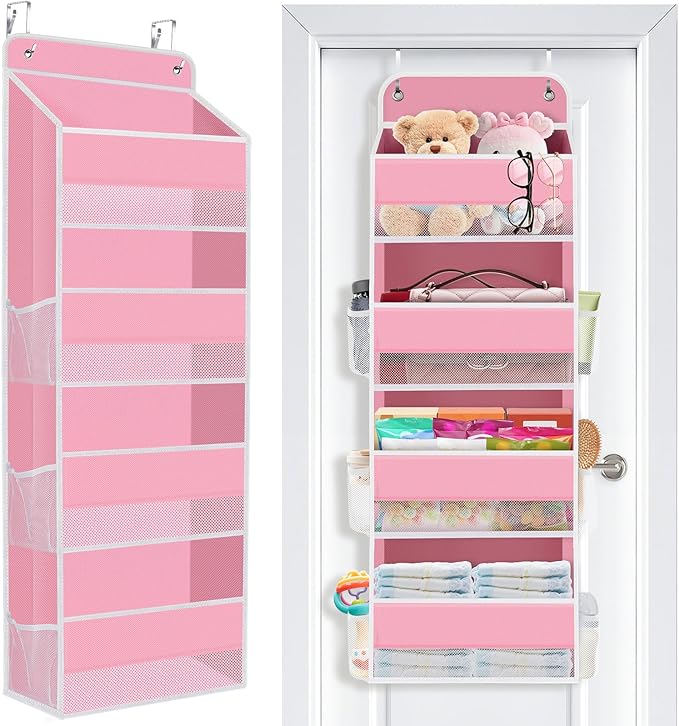 SpaceWhisper Over the Door Organizer, 4 Large Pocket Hanging Storage Organizer