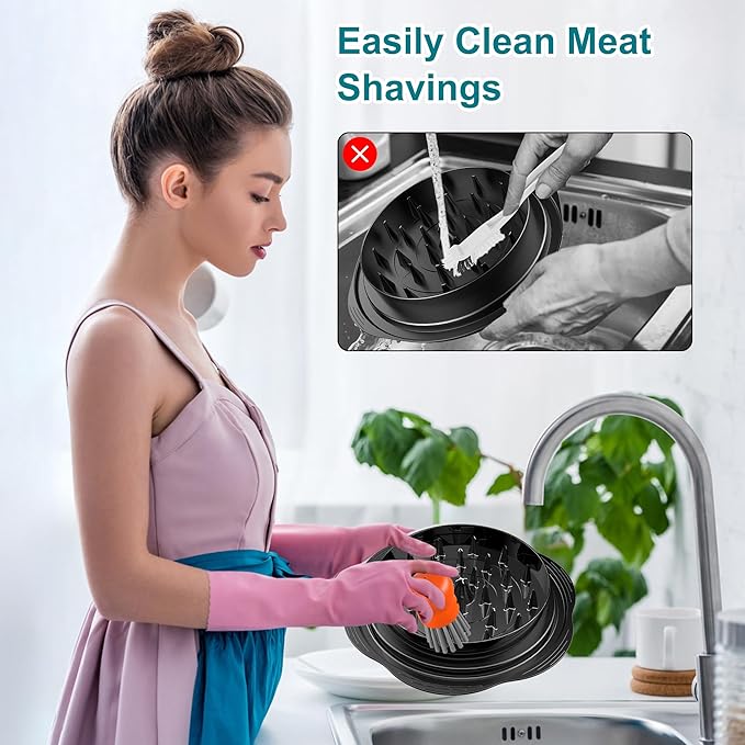 Mini Dish Brush for Cleaning Chicken Shredder, Palm Brush Dish Scrubber