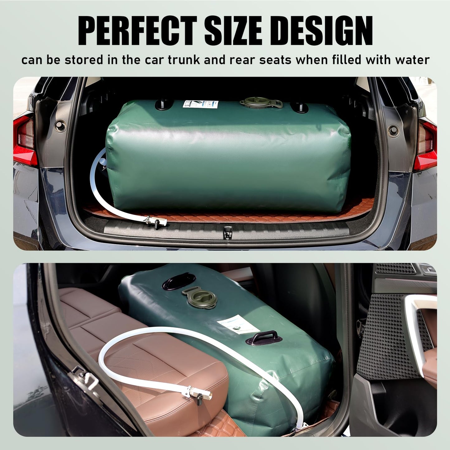 LATHEVEE Drinking Water Storage Bladder,50 Gallon Portable Water Bladder Tank, RV Water Tank, Can Be Used for Storing Drinking Water, Camping, Traveling, Wilderness Survival Patrols, Etc
