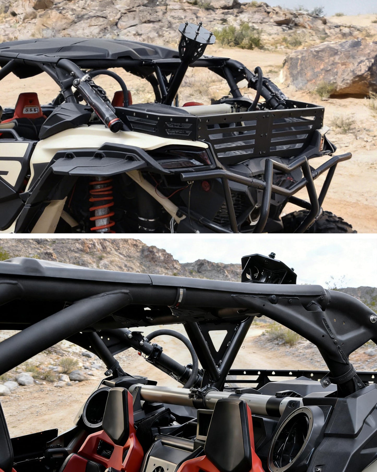 POKIAUTO Spare Tire Carrier Holder for 2017+ Can Am X3 Accessories, One-Piece Heavy Duty Metal Spare Tire Mount Storage Rack for Can-Am Maverick X3 XDS XRS MAX Turbo RR 2017-2026, Fits up to 34" Tire