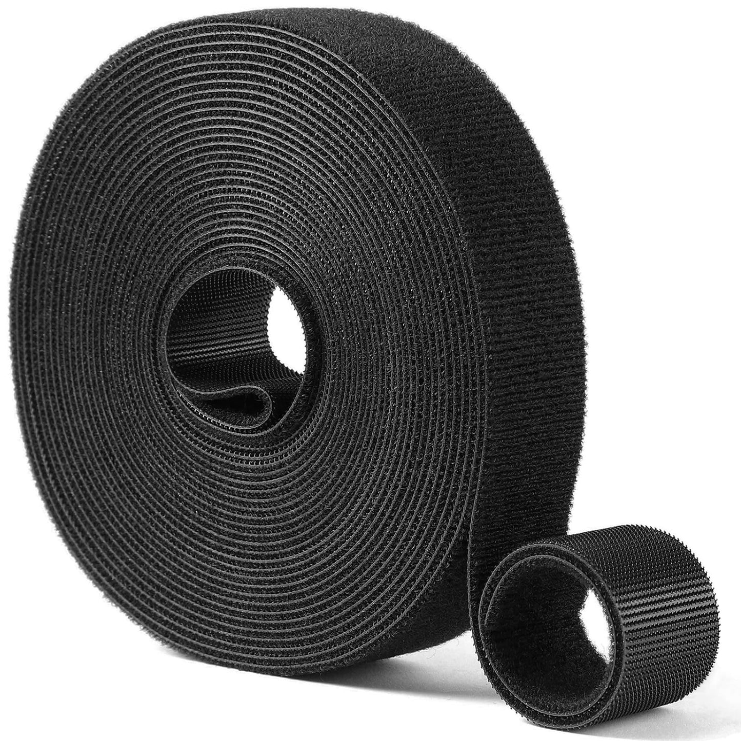 1in x 24ft | Hook and Loop Straps Heavy Duty | Double Sided Self-Gripping Strips | Reusable Multi-Purpose Wrap Roll for Home, Office, Data Center, and More