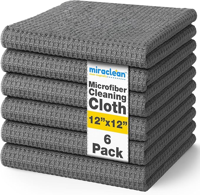 Waffle Weave Microfiber Towel, 12 x 12 inches, Barista Towels, Lint Free Cloth