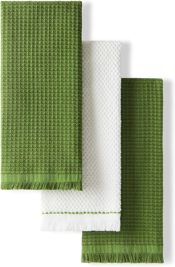 KitchenAid Gourmet Series Gridlines Kitchen Towels 3-Pack Set, 100% Cotton