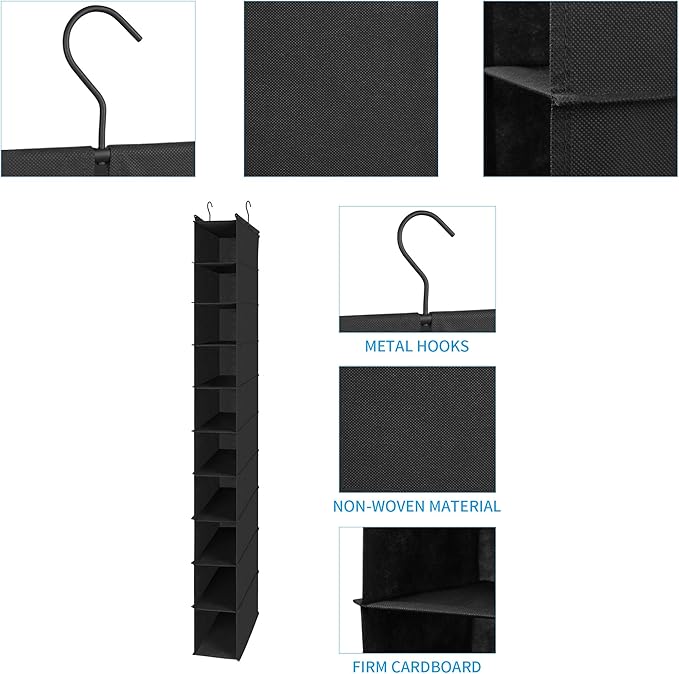 MAX Houser 10-Shelf Hanging Shoe Shelf Organizer, Hanging Shoe Storage