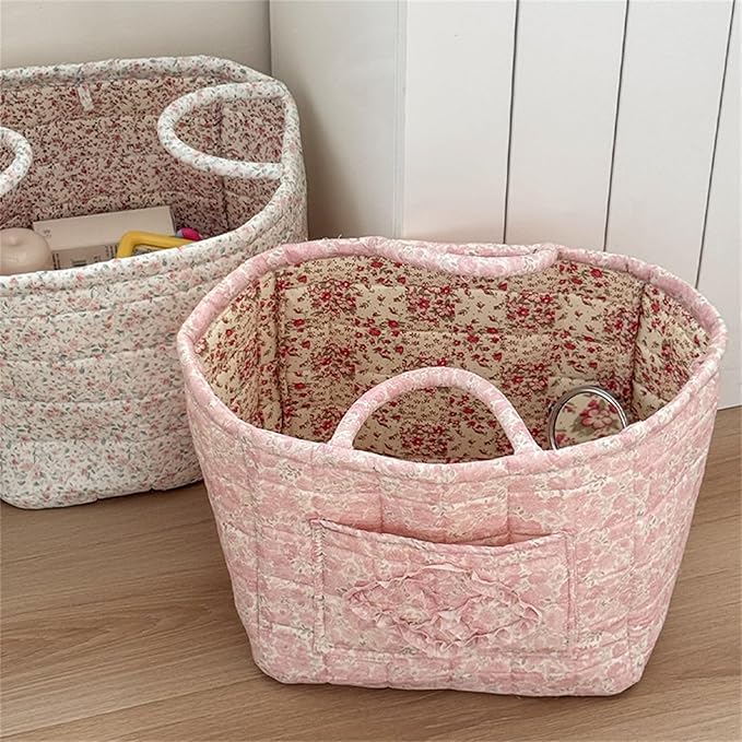 Quilted Fabric Storage Basket