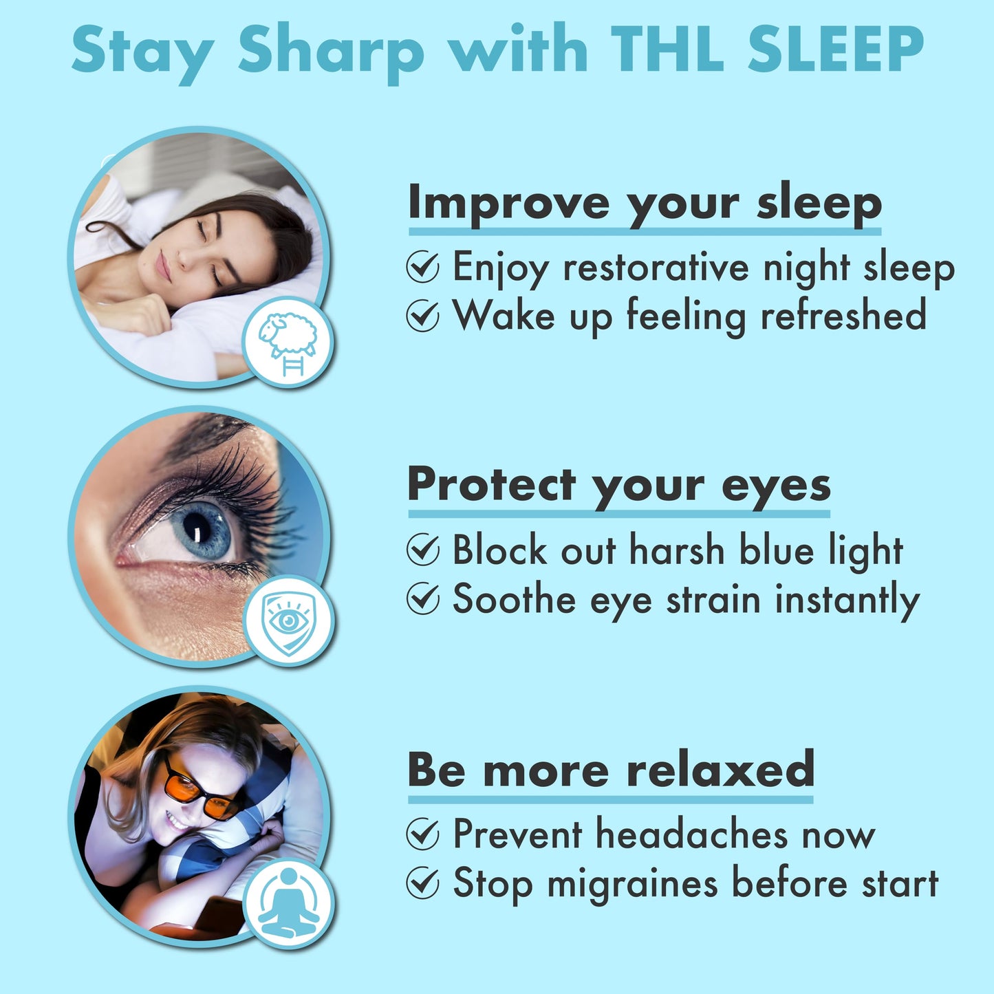 Orange Blue Light Blocking Glasses for Better Sleep - 99.5% Premium Acetate Computer Migraine Glasses for Women & Men - Amber Gaming Glasses - TV Blue Light Blockers Gamer Glasses for Eye Strain