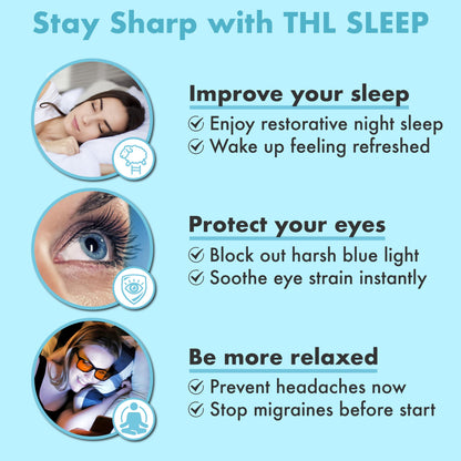 Orange Blue Light Blocking Glasses for Better Sleep - 99.5% Premium Acetate Computer Migraine Glasses for Women & Men - Amber Gaming Glasses - TV Blue Light Blockers Gamer Glasses for Eye Strain