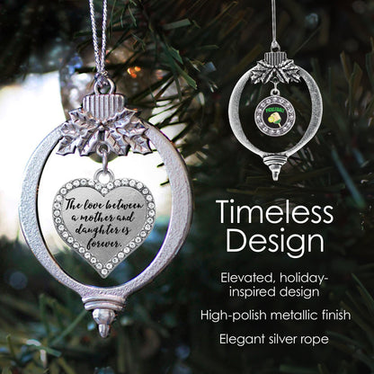 Inspired Silver - Green Frog - Silver Christmas Ornament - Unique Charm Christmas Tree Ornament - Holiday Hanging Decoration