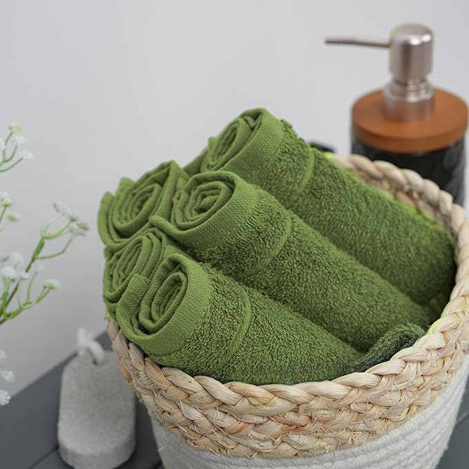 Tens Towels Pack of 60 Washcloths, 12 x 12 Inches, Lighter Weight, Quick to Dry