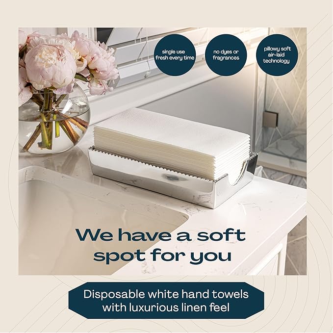 Disposable Linen-Feel Guest Towels