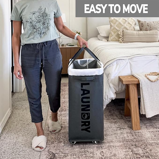 Goodpick Hamper with Wheels, Dirty Laundry Basket