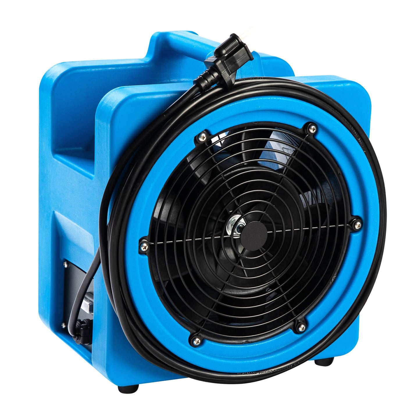 MOUNTO 8-Inch Axial Blower High-Pressure Mini Industrial Fan, 1100CFM - Durable 1/3HP Sealed Motor for Efficient Air Circulation and Ventilation
