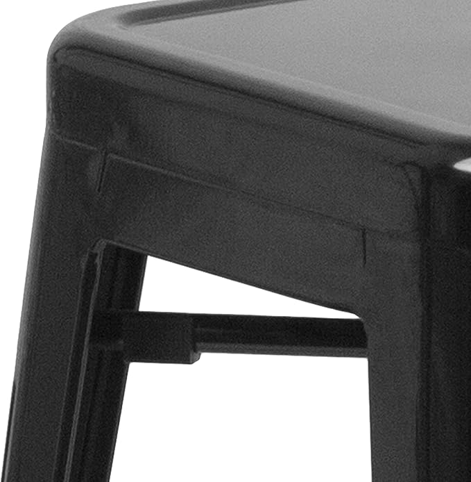 Flash Furniture 30"H Commercial Modern Metal Backless Barstool, Indoor/Outdoor