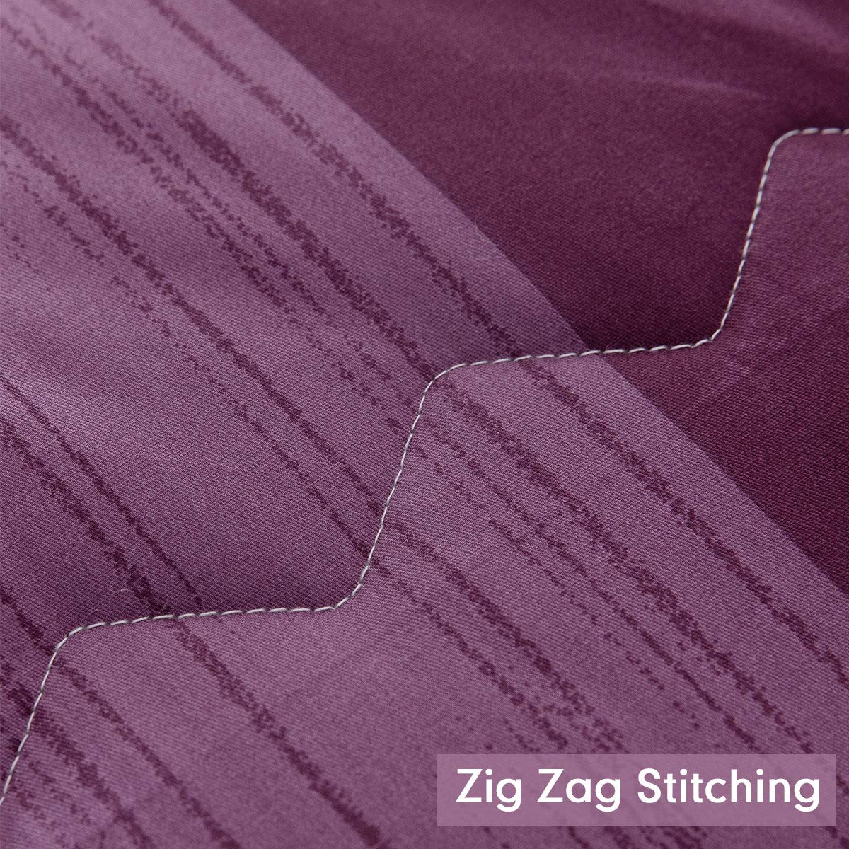 SLEEPBELLA Comforter Queen Size, 600 Thread Count Cotton Grey Paisley & Purple Comforter Sets, Down Alternative Bedding Set 3Pcs(Queen, Purple Paisley)