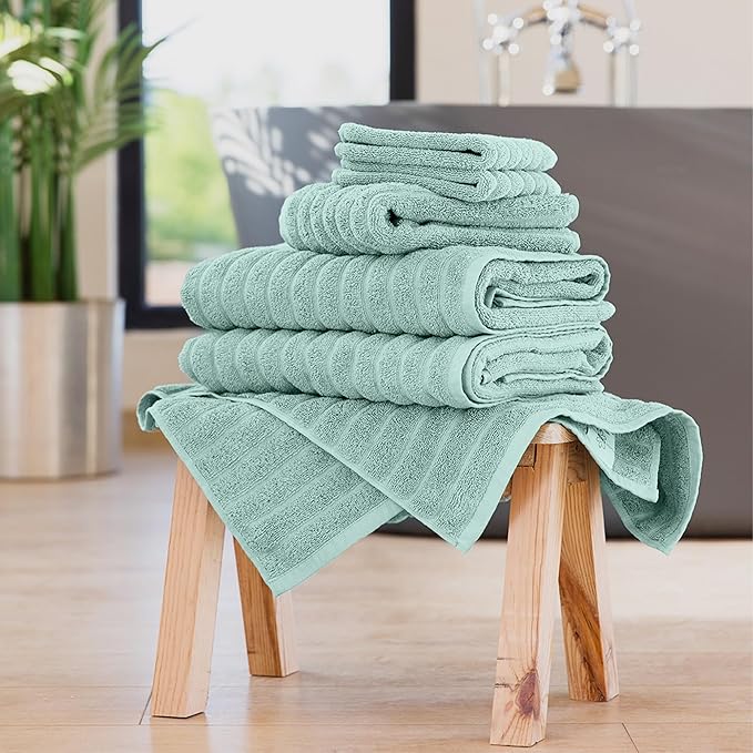 Classic Turkish Towels CTT Luxury 6 Piece Towel Set, 100% Turkish Cotton