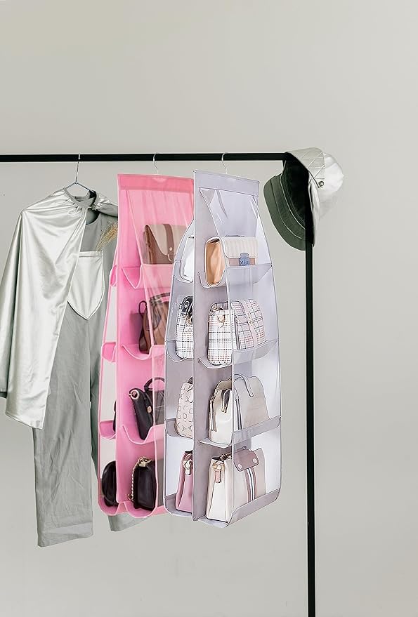 AARAINBOW 2 Packs Hanging Handbag Purse Organizer, Hanging Hand Bag Organizer