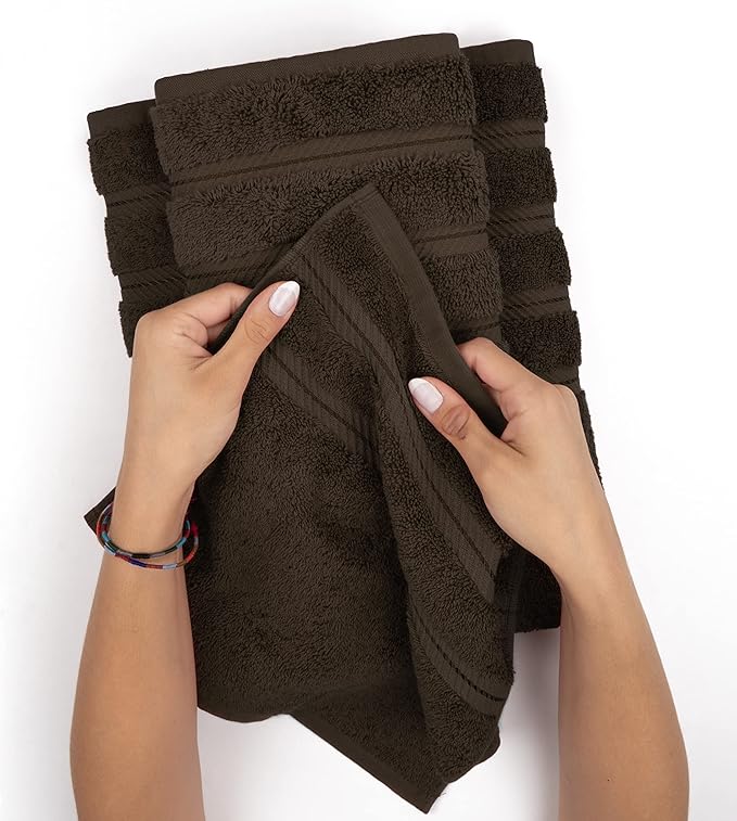 American Soft Linen Luxury 6 Piece Towel Set, 2 Bath Towels 2 Hand Towel 2