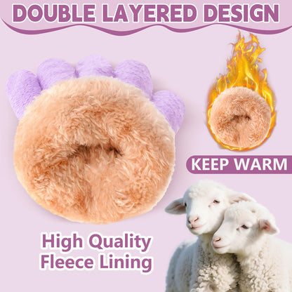 Girls Winter Hat Scarf Gloves Set for Cold Weather, Kids Beanie Hat Infinity Scarf Knitted Gloves Sets White Knit Thick Warm Fleece Lined Thermal Set for 6-10 Years Old Boy Baby Toddler Children