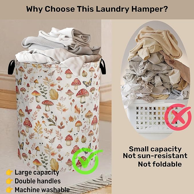 Cute Mushroom Laundry Hamper