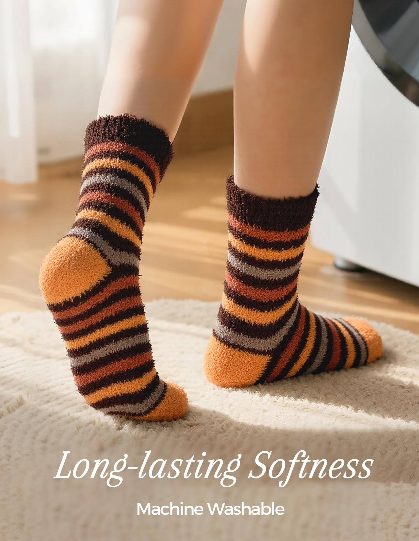 TEHOOK Warm & Cozy Valentines Gifts for Women, Fluffy Fuzzy Plush Sleeping Slipper Socks - Soft Warm Fabric