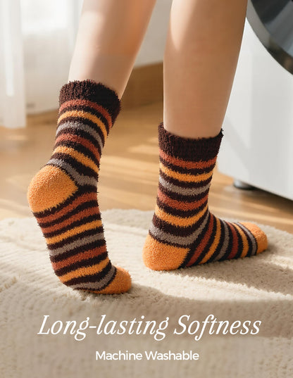 TEHOOK Warm & Cozy Valentines Gifts for Women, Fluffy Fuzzy Plush Sleeping Slipper Socks - Soft Warm Fabric