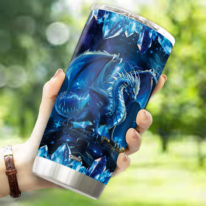 WONWIX Blue Dragon Tumbler Gifts for Women Girls Daughter Coffee Cup 20oz Stainless Steel Insulated with Lid Water Bottle Travel Mug Gift for Dragon Lover Christmas Birthday Mothers Day Valentines