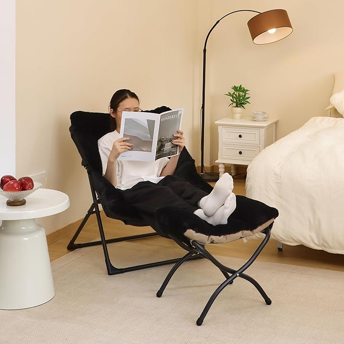 15" Folding Ottoman, Foldable Footrest Stool, Small Foot Stool