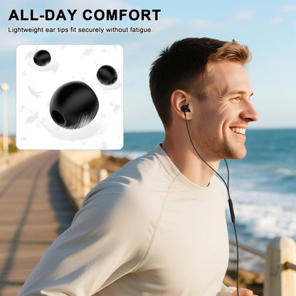 USB C Wired Headphones,【Active Noise Cancelling & One-Click ANC Toggle Button】Ear buds for iPhone 17 16 15 Pro Max USBC Earphones,Hi-Res Sound Type C Earbuds Compatible with iPhone/Android/Galaxy/iPad