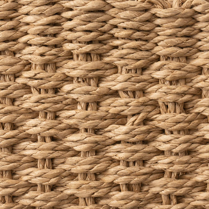 La Jolíe Muse Woven Wicker Storage Baskets, Paper Rope Storage Boxes Bin Organizer Divider for Cupboards Drawer Closet Shelf Dresser, Set of 3 (Desert)