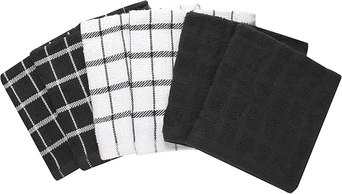 Ritz Premium 100% Cotton Terry Check Kitchen Dish Cloths