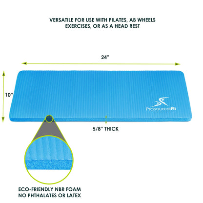 ProsourceFit Extra Thick Yoga Knee Pad and Elbow Cushion 15mm (5/8”) Fits Standard Mats for Pain Free Joints in Yoga, Pilates, Floor Workouts