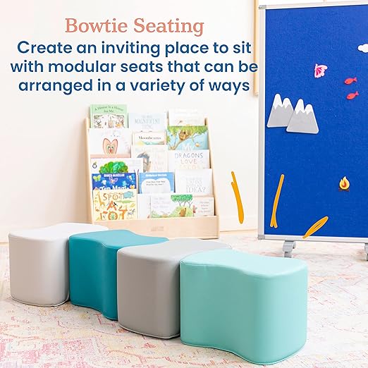 ECR4Kids SoftZone Toddler Modular Stool Seating Set, Classroom Furniture