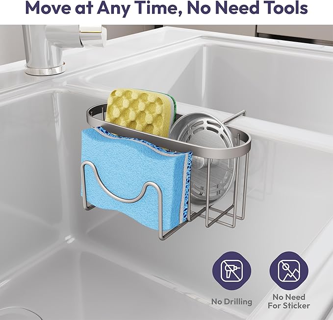 SWTYMIKI Sponge Holder for Kitchen Sink