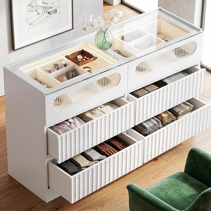 senlin Fluted 6 Drawer Dresser,
