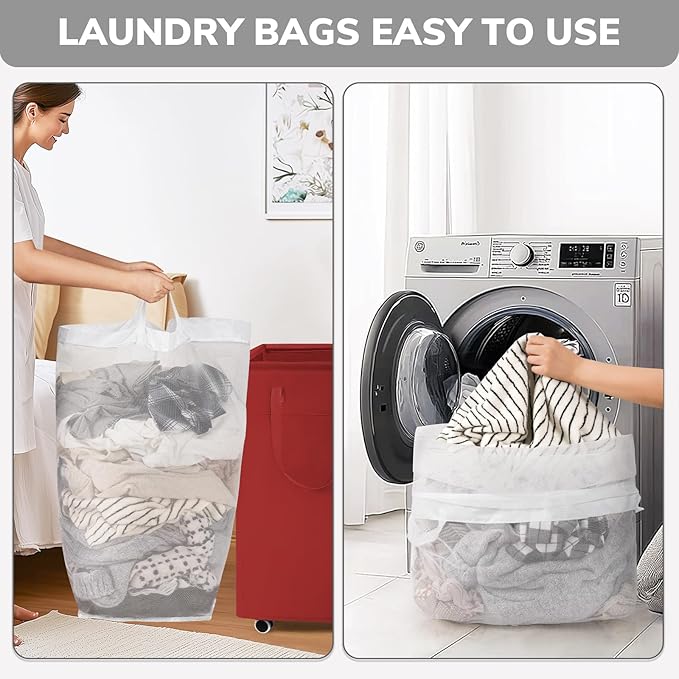 Goodpick Laundry Basket with Wheels, 75L Large Roolling Laundry Basket with
