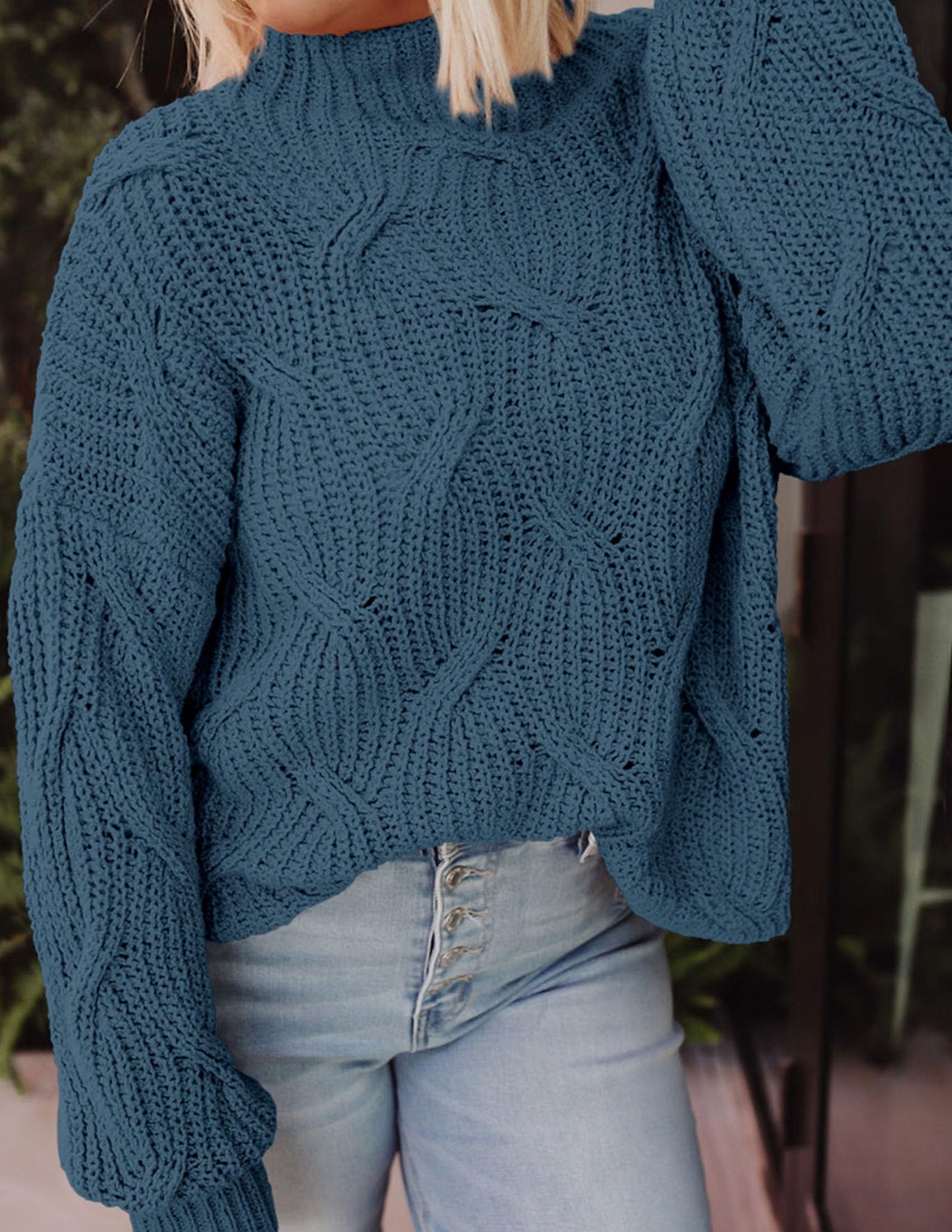 PRETTYGARDEN Women's Fall Oversized Pullover Sweaters Casual Crewneck Long Sleeve Chunky Cable Knit Tops Winter Clothing