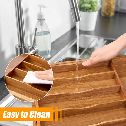 Kitchen Silverware Drawer Organizer and Storage Cabinet Utensil Rack Bathroom Counter Vanity Extra Large Big Cooking Drawer Organizers Countertop Pantry Storage Cabinet Best Kitchen Must Haves 2025