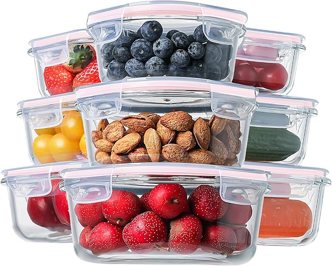 HOMBERKING Glass Food Storage Containers