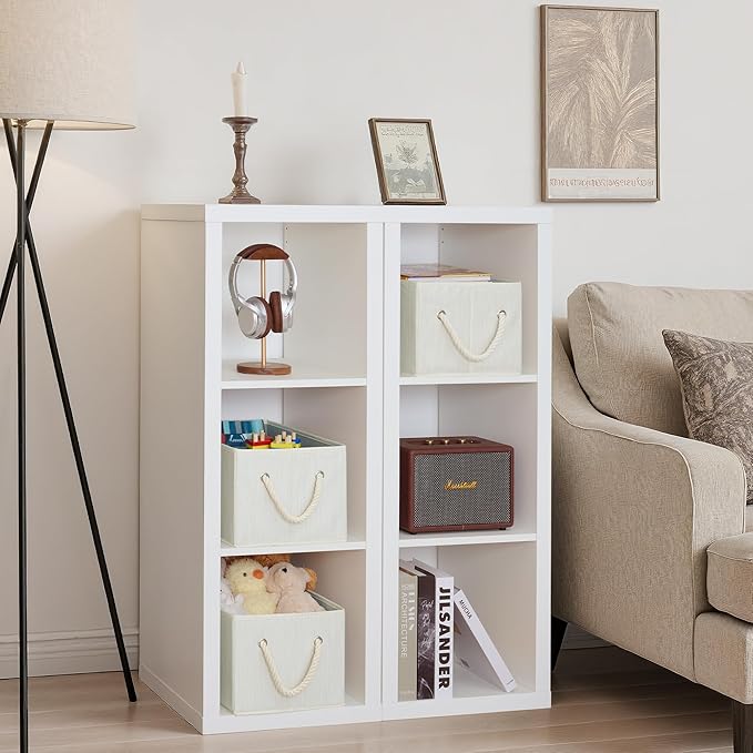 StorageWorks Storage Baskets for Shelves, Fabric Storage Bins, Closet