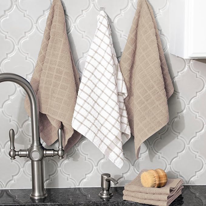 Ritz Premium Kitchen Towel and Dish Cloth Value Set: Highly Absorbent, Super