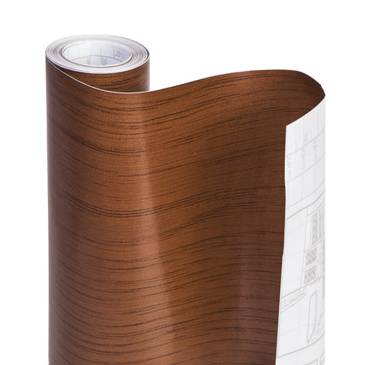 Smart Design Adhesive Shelf Liner - 18 in x 20 ft Roll - Easy Cut, Peel, and Self Stick Decorative Vinyl Film - Cabinet, Drawer, Countertop, Table, Dresser Cover - Kitchen - Light Oak Wood Brown