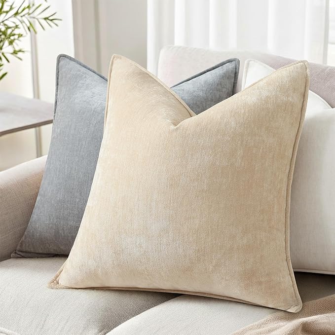 decorUhome Summer Couch Throw Pillow Covers 18x18 Set of 2, Decorative Soft