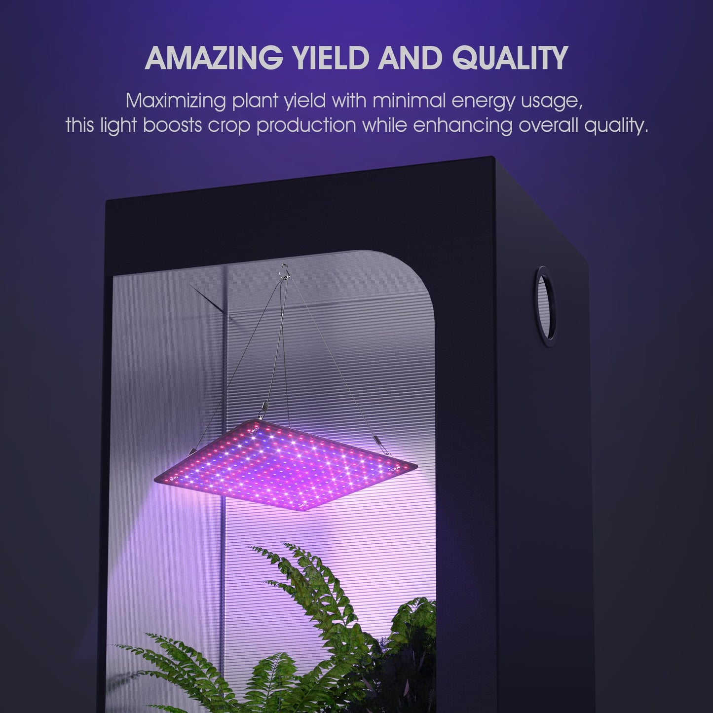 Uallhome 2 Pack LED Grow Light Panel 200W Lamp for Indoor Plants, Full Spectrum with White Blue Red UV IR LEDs for 4x4ft Coverage Grow Tent Greenhouse Veg and Bloom Seedlings Hydroponics