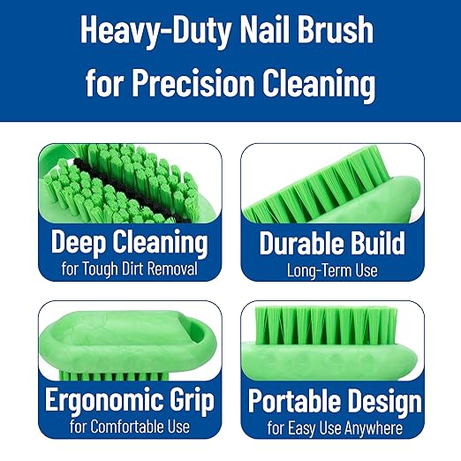 SPARTA Nail Scrub Brush Commercial-Grade, Heavy-Duty Hand and Fingernail Brush