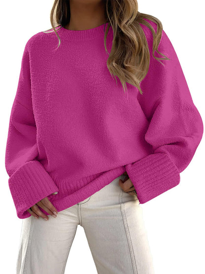 LILLUSORY Women's Oversized Sweaters Fuzzy Chunky Warm Pullover Sweater