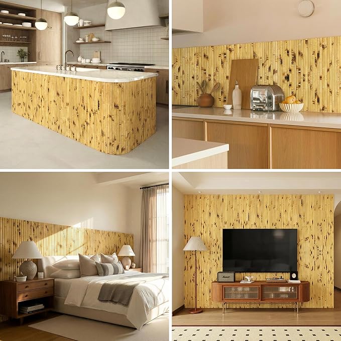 Bamboo Wall Panel, Peel and Stick wall Panels, paneles decorativos para pared