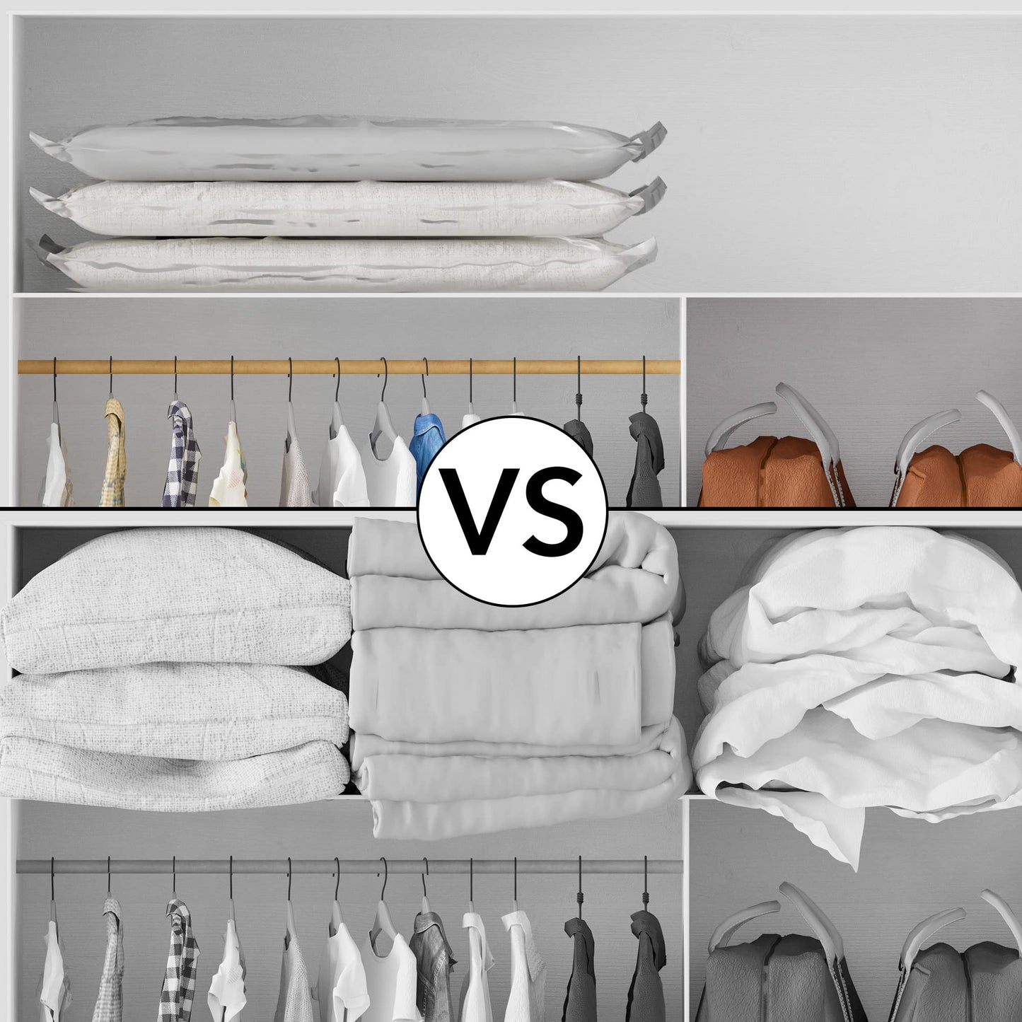 SpaceAid Jumbo Vacuum Storage Bags, Space Saver Sealer Compression Bags for Comforters, Blankets, Pillows, Bedding, Clothes (X-Large 3 Pack)